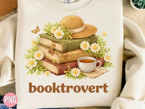 Aesthetic Booktrover Floral Books PNG: Elevate Your Creative Projects with High-Quality Digital Design