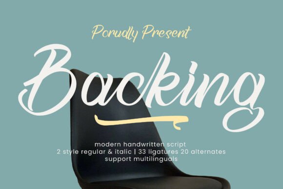 Backing Font: Elevating Modern Design with Sophisticated Handwritten Elegance