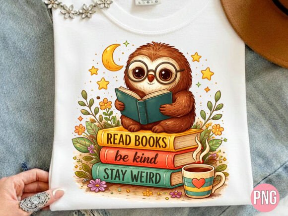Cute Owl Bibliophile Positive Quote PNG