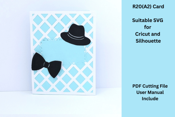Gentleman Card SVG Template Cut File Guide