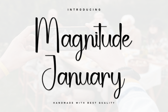 Magnitude January: Bold Script for Modern Brands