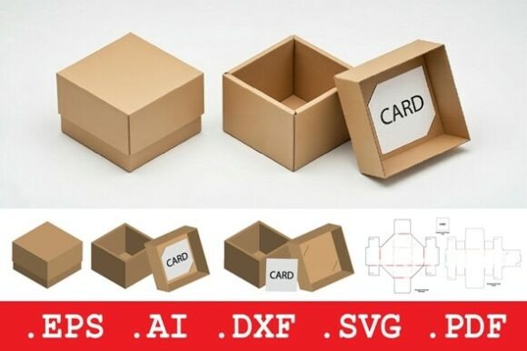 Square Card Storage Box: Minimalist Packaging Design